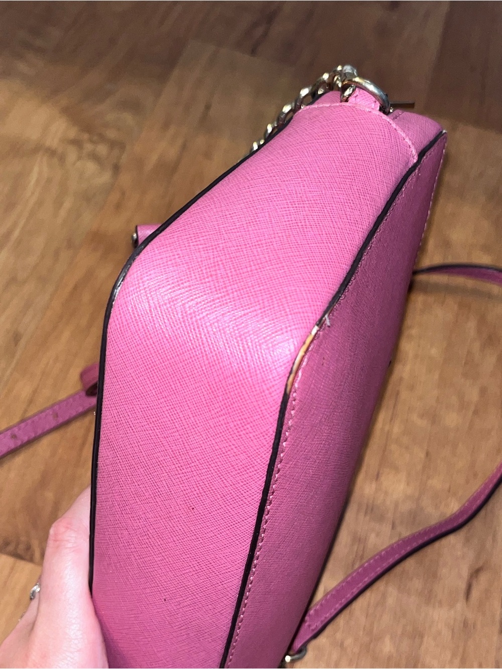 Michael Kors Pink Saffiano Leather Crossbody with Matching Wristlet - Picture 8 of 16